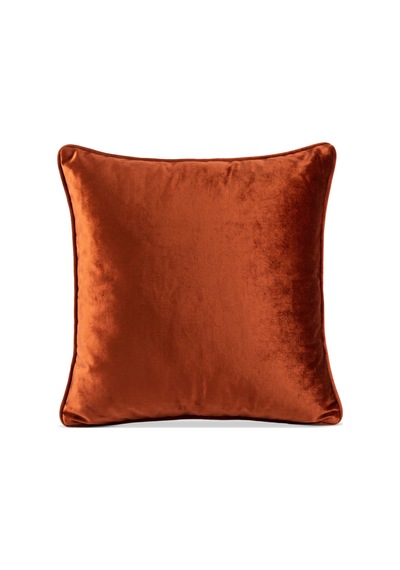 "veléa" Parlak Kadife Dokulu Kırlent Kılıfı - 45x45 Kiremit