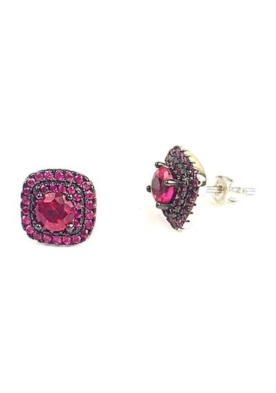Pembe Zirkon Taşlı Gümüş Küpe N11.75710