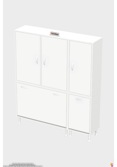 Ohbe 100 + 40cm Genişlik 160cm Boy 32,5cm Derinlik Kirli Sepetli 3 Uzun Kapak Çok Amaçlı Banyo Dolabı 100 + 40 Cm Ohbe 100 + 40cm Genişlik 160cm Boy 32,5cm Derinlik Kirli Sepetli 3 Uzun Kapak Çok Amaçlı Banyo Dolabı 100 + 40 Cm