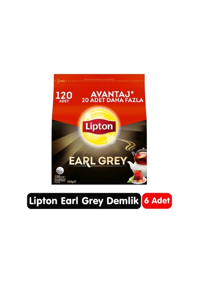 Lipton Earl Grey Demlik Poşet Çay 120 Adet 6 Paket