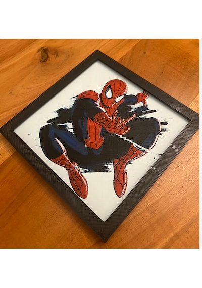 Spiderman 3d Baskı Tablo Çerceve