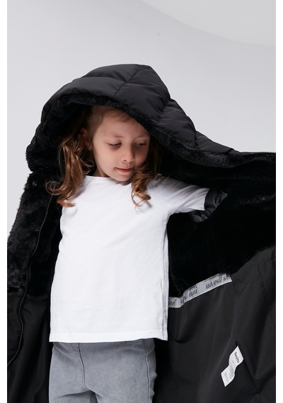 Benitto Kids Benittokids Kız Çocuk Kaban 51300 Siyah