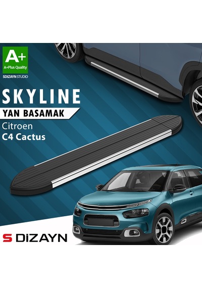 S-dizayn Citroen C4 Cactus Skyline Krom Yan Basamak 183 Cm 2014 Üzeri A+ Kalite