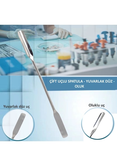 Tel Oluklu Spatül 20 Cm Paslanmaz Çelik