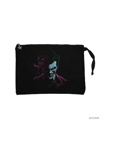 Zepplin Giyim Jokr With Bats Siyah Clutch Astarlı Cüzdan / El Çantası