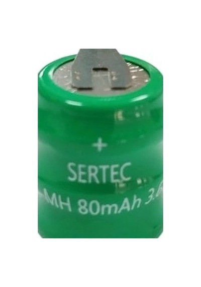 Sertec - 3.6v 3s1p 80 Mah 2 Pin Nı-mh Buton Pil Evimdeyokyok
