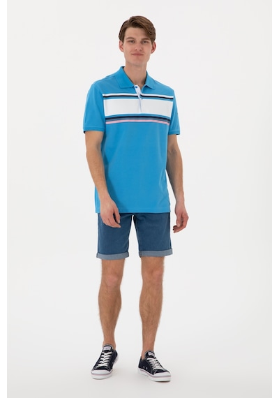 U.S. Polo Assn. Erkek Regular Fit Polo Yaka Turkuaz Tişört 50306858-VR093
