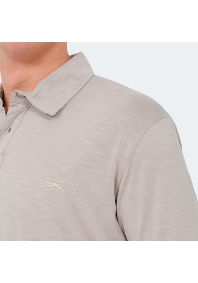 Slazenger KATSURO Erkek Polo Yaka Taş Gri Tişört