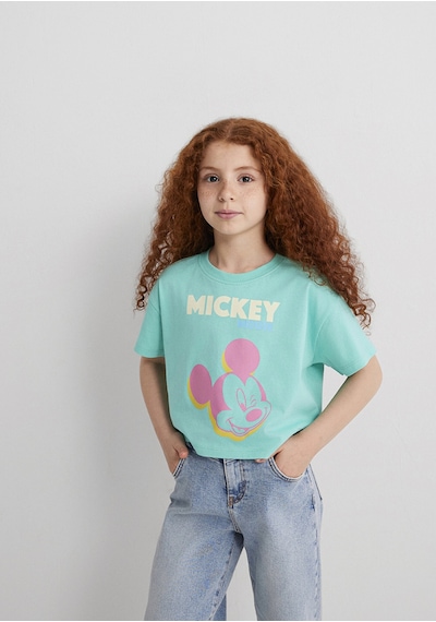 Mavi Mickey Mouse Baskılı Mavi Kız Çocuk T-shirt M7610332-71673 Mavi Mavi Mickey Mouse Baskılı Mavi Kız Çocuk T-shirt M7610332-71673 Mavi