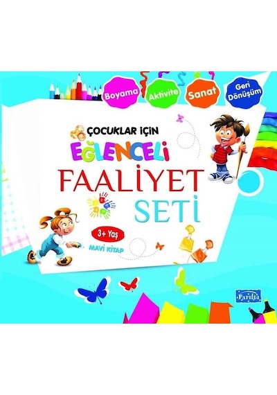 Çocuklar İçin Eğlenceli Faaliyet Seti Mavi Kitap 3 Yaş Üzeri- Parıltı Yayınları