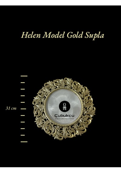 6 Adet Helen Model Supla Gold Renk Altın Kaplama