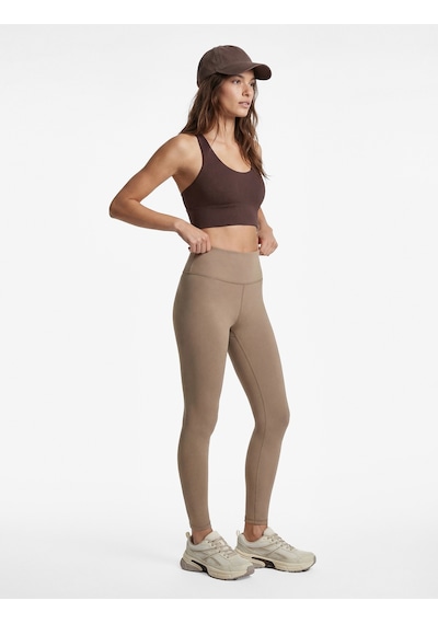 Koton Yüksek Bel Dikiş Detaylı Slim Fit Spor Tayt Vizon 6sak40157nk 01x