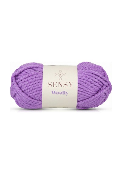 Sensy Premium Woolly El Örgü Ipi Atkı Bere Şapka Ip Panço Ipi Hırka Ipliği Lila