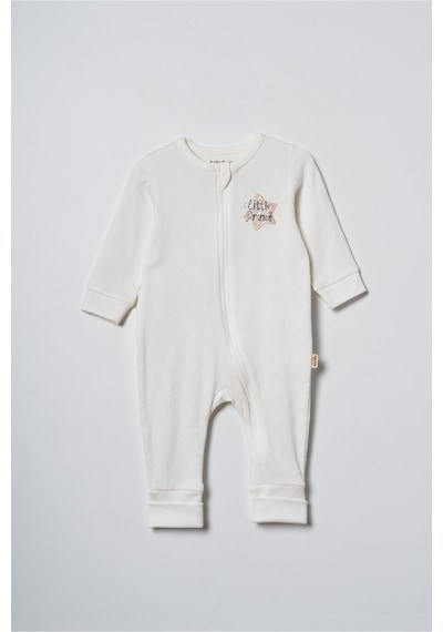Babycosy Organic Wear %100 Organik Pamuk,ribana Fermuarlı Bebek Tulum Little Prince Baskılı,uzun Kollu,yenidoğan Ve Bebek Ekru Babycosy Organic Wear %100 Organik Pamuk,ribana Fermuarlı Bebek Tulum Little Prince Baskılı,uzun Kollu,yenidoğan Ve Bebek Ekru