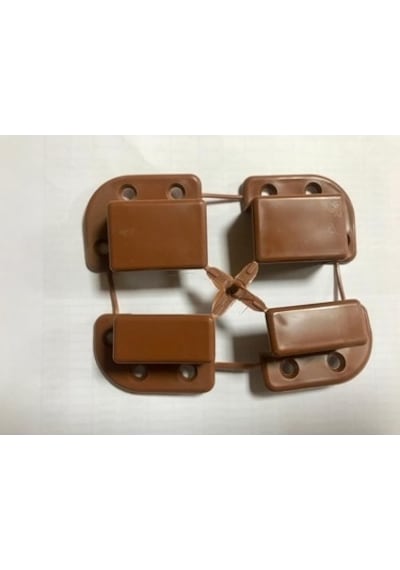 Sineklik Pabucu Ayağı 4 Köşe Takım Açık Kahve 10 Mm X 20 Mm