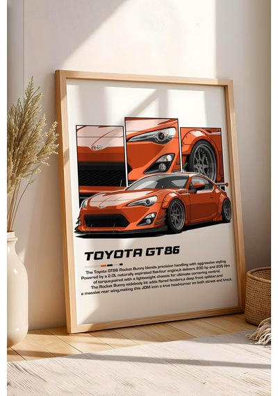 Toyota Gt86 Çerçeveli Tablo - Toyota Car Poster