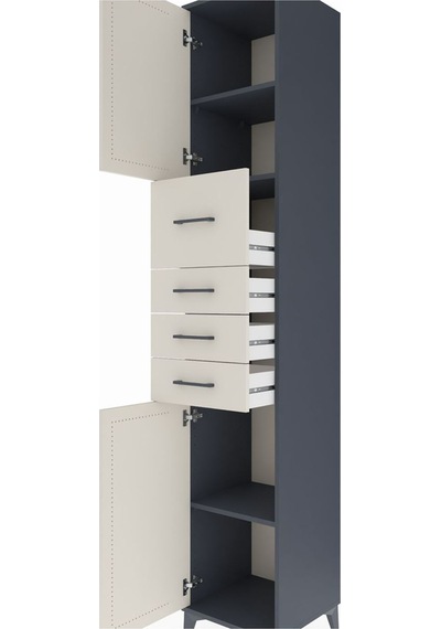 Hyperion Dolap 3 Raflı 4 Çekmeceli 2 Kapaklı 44x44x243 Antras... Antrasit Hyperion Dolap 3 Raflı 4 Çekmeceli 2 Kapaklı 44x44x243 Antras... Antrasit