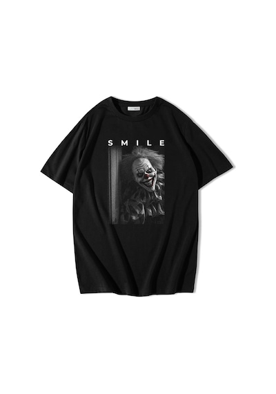 Brz Collection Oversize Halloween Clown T-shirt-siyah Siyah