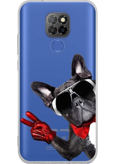 General Mobile Gm 20 İle Uyumlu Köpek 2 Kamera Korumalı Şeffaf Kılıf Şeffaf