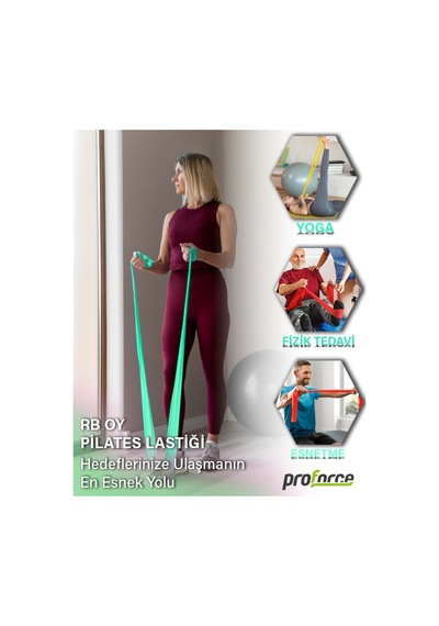 Pilates Lastiği Orta Sert Rb Oy Yeşil
