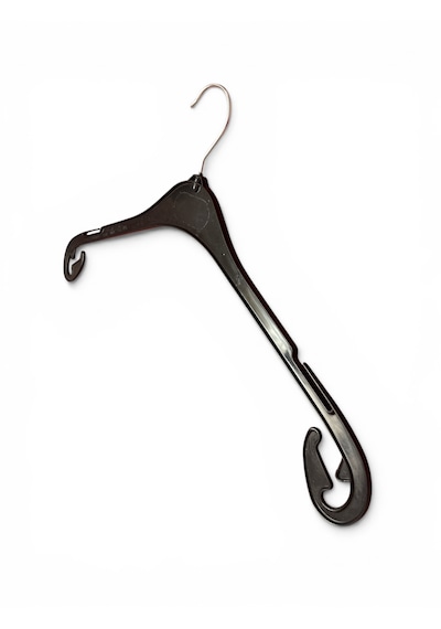 Bluz Askısı, Elbise Askısı, Tişört Askısı, Tunik Askısı, Gömlek Askısı, Siyah Renk, 43 Cm, 10 Adet Siyah Mat