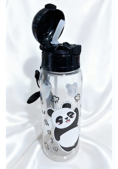 Askılı Pipetli 500 Ml Suluk/ Matara Tritan Rlx423 Siyah