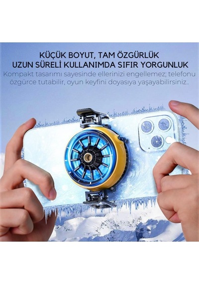 Coofbe 5500 Rpm Turbo Fan Işıklı Klipsli Buz Etkili Telefon Soğutucu Radyatör Tüm Telefonlara Uyumlu