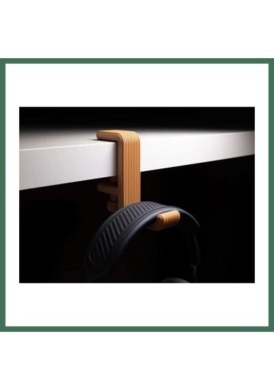 En-cag 3d Baskı Masa Kenarı Kulaklık Askısı Çizgili Kulaklık Tutucu Sıkıştırmalı Kulaklık Askısı 10-40 Mm - Turuncu Bss