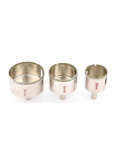 Delik Matkap Ucu, Porselen Mermer Cam Granit Karo 35mm 45mm 55mm Için Elmas Delik Testere Matkap Çekirdek Bit, Delik T