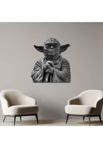 Star Wars Usta Yoda Büstü Metal Tablo