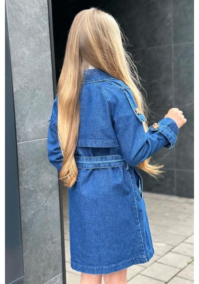 Riccotarz Kız Çocuk Yakası Fırfır Ve İnci Detaylı Ekose Elbise New Düğme Ve Kemer Detaylı Lacivert Trençkot Lacivert Riccotarz Kız Çocuk Yakası Fırfır Ve İnci Detaylı Ekose Elbise New Düğme Ve Kemer Detaylı Lacivert Trençkot Lacivert