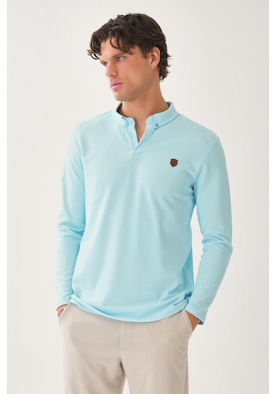 Erkek Comfort Fit Polo T-shirt Mavi
