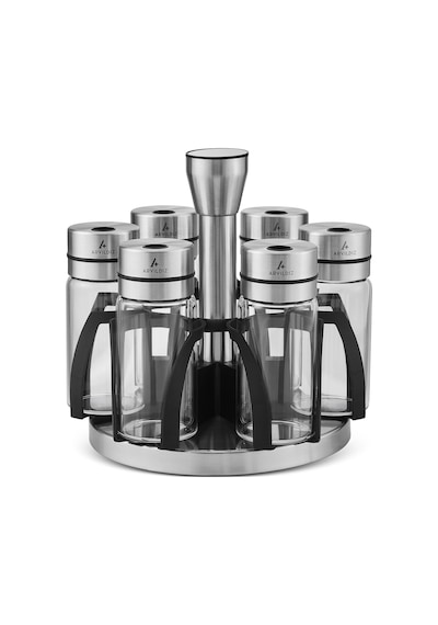 Aryıldız Steel Baharat Seti 7 Parça 90 Ml Gri