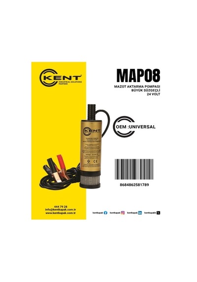 Kent Mazot Aktarma Pompası 24v Süzgeçli