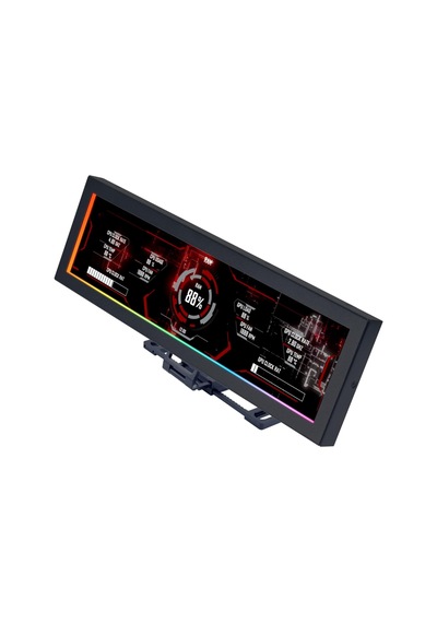 Pc İçin 8,8 İnç Evrensel Ekran - Herhangi Bir Bilgisayar Kurulumu İçin Ayarlanabilir Montaj - Özelleştirilebilir Argb Çerçevesi - Pc Sıcaklık Ekran Paneli - Lcd Ekran Ekranı - Mini Monitör