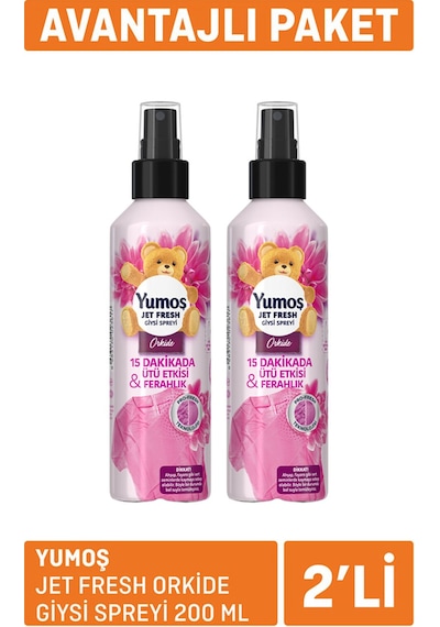 Yumoş Jet Fresh Orkide Giysi Spreyi 2x200 Ml Diğer