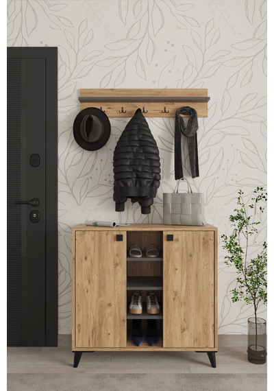 Akasya 2 Kapaklı Ayakkabılık, Vestiyer, Portmanto, Askılık, 90 Cm, Atlantik Çam - Antrasit Atlantik Çam - Antrasit Akasya 2 Kapaklı Ayakkabılık, Vestiyer, Portmanto, Askılık, 90 Cm, Atlantik Çam - Antrasit Atlantik Çam - Antrasit