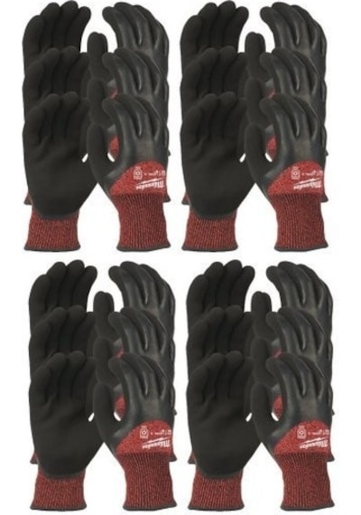 Milwaukee 3. Derece Kesik Korumalı Kışlık Nitril Eldiven - 9/ L - 12 Adet 4932471611