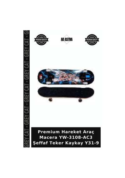 Premium Hareket Araç Macera Yw-3108-ac3 Şeffaf Teker Kaykay Y31-9