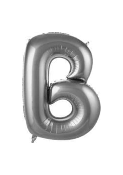 Pazariz 34 Inç Folyo Harf Balon 76 Cm Gümüş B