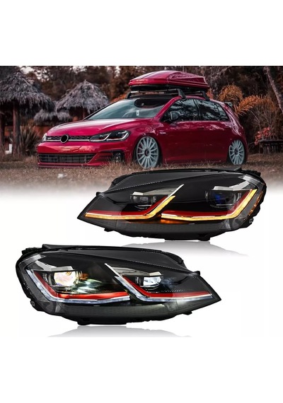 Volksvagen Golf 7.5 2017-2019 Kırmızı J Ön Far