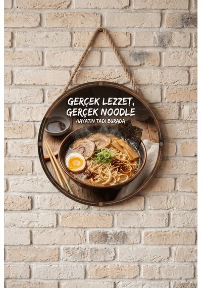 Noodle Temalı Restoranlar Cafeler Sushiciler İçin Ahşap Duvar Kapı Dekoratif Süs