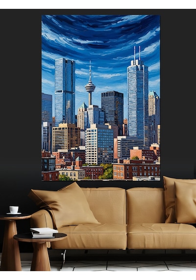 Ahşap Tablo New York Gökdelenler Manzarası