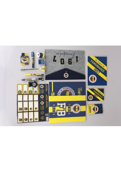 Lisanslı Fenerbahçe 17 Parça Premıum Kırtasiye Seti Altın