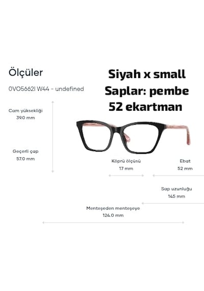 Vo5662 W44 52 Ekt Kadın Mavi Işık Korumalı Ekran Gözlüğü Pembe - Siyah