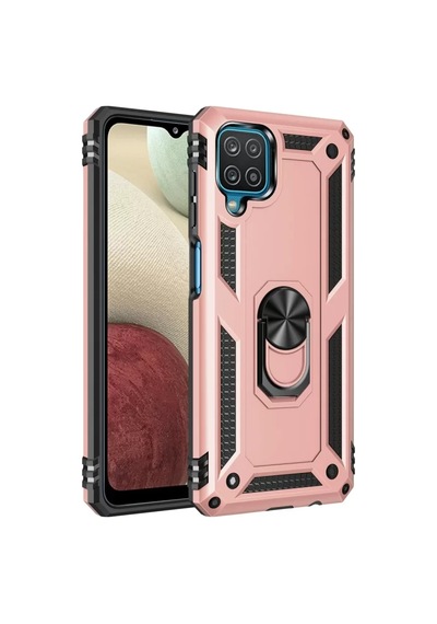 Newface Samsung Galaxy A22 Kılıf Sofya Yüzüklü Silikon Kapak - Rose