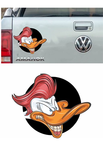Yaramaz Ördek Sticker - Araba Oto Motosiklet Karavan Sticker - 00035 20x16 Cm