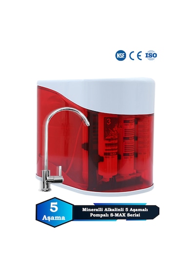 Sumarkt S-max 5 Aşamalı 12 Litre Metal Tanklı Süper Sarım Membran Teknolojili Pompalı Su Arıtma Cihazı