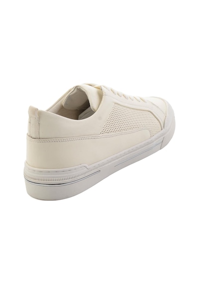 Beyaz Hakiki Deri Erkek Sneaker E01549000303 Beyaz