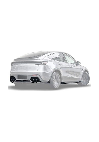 Red Lion Parts Tesla Juniper 2025-2026+ Arka Bodykit Seti - Parlak Siyah Alt Lip + 2'li Difüzör Yan Ekleri
